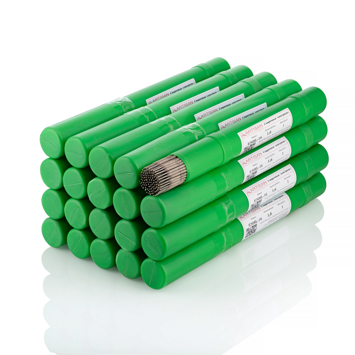 Электроды по нержавеющей стали Е308L-16 д.1,6мм (1кг) Артисан в Курске