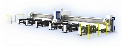 Трубный лазерный станок с тремя патронами и боковой загрузкой для тяжёлых труб MK-T3C в Курске